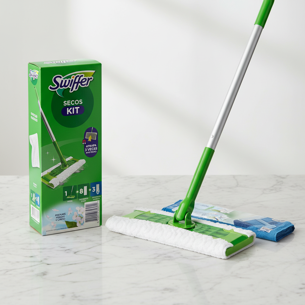 Cómo usar la mopa Swiffer: fijación y pasadas